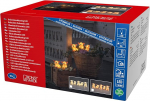 Konstsmide LED akr&uuml;&uuml;lsigade komplekt 5, l&auml;bipaistev, 40 sooja valget dioodi, 24 V v&auml;line trafo (IP44), 0,8 W, valge kaabel, 6232-103EE, kollane