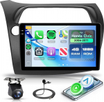 Rimoody 4G+128G 9" Android Autoradio f&uuml;r Honda Civic 2006-2011 Wireless Carplay Radio Auto mit Android Auto Navi GPS Mirror Link Bluetooth FM/RDS/EQ WiFi Lenkradsteuerung R&uuml;ckfahrkamera