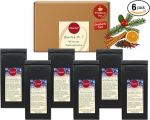 Quertee No. 7 tee kingitus j&otilde;uludeks 6 x 50 g talvine tee j&otilde;ulutee sortidega Vanilje Sidrun, Lumem&uuml;tsike, Sidrun Chai, Kaminatund, Talvine Mandel, &Otilde;unamandel Kaneel (300 g)