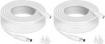Tonton pikenduskaabel 8 m, DC 5,5 mm x 2,1 mm toiteadapter DC pikenduskaabel, 5521 toite&uuml;henduskaabel turvakaamera, IP-v&otilde;rgukaamera, DVR, LED ribad jne. Valge 8 m (2 tk)
