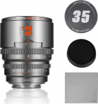 7artisans 35 mm T2.1 Cine Lens S35 Frame Compatible with Sony E Mount (C Frame), for Sony A6500/A6600/A6700/FX30/ZVE-11 (Titanium Grey)