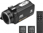4K Action Cam WiFi videokaamera DV Recorder 56MP 3.0 Inch IPS puuteekraan Toetab n&auml;otuvastust IR &ouml;ine n&auml;gemine Anti-shake koos 2 patarei + puldiga + kandekott