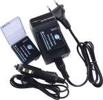 DSTE&reg; (2 komplekti) asendusaku ja DC68E reisilaadija &uuml;hildub CGA-S005E DMC-FS1 FXO1-A FXO1BB FXO1BS FXO1EB-K FXO1EB-S FXO1EB-W FXO1EF-A FXO1EF-K FXO1EF-S FXO1EF-W RICOH CAPLIO GR mudeliga.