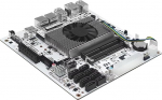 Mni ITX NAS emaplaat 8 Bay i5 8265U, 17 x 17 cm PC emaplaat 2 x 2.5GbE LAN, 2 x DDR4 pesa, 2 x NVMe, 1 x PCI-Ex4, toetus VT-x/VT-d, HD+DP 4K, Barebone