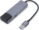XUMIUZIY 5.1 7.1 kanali m&uuml;rav&auml;henduskaardi adapter, v&auml;line helikaardi segamise tugi optiline sisend v&auml;ljund USB 98 ME 2000 7 8, &uuml;hildub Vista, OS X 9.1 versioonidega