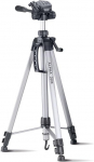 CULLMANN - 52128 - Alpha 2800 tripod (extension height 184.5 cm, pack size 70 cm, with 3-way head, max. load 2.5 kg, weight 1334 g), silver
