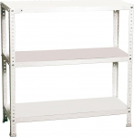 Simonrack Comfort Raske riiulilaua 90 x 90 x 40 cm Metallriiulid keldrikorrusesse painutamine 100 kg 3 riiulit valge