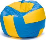 Ecopuf Korvpalli kott XL - Kunstnahast m&auml;ngupadi - Ideaalne jalgpallif&auml;nnidele, lastele - Bean Bag elutuba - Sametist Bean Bag - M&auml;ngutool Pouf Sack - 90 x 65 cm, V&otilde;rkpall