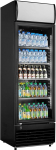 METRO Professional Glass Door Fridge GSC2350B, Glass/Plastic, 324 L, Recirculation Cooling, 180 W, with Lock, Black