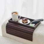 LOVYANXUE Bambusest diivanil k&auml;etoe salv Kokkupandav k&auml;etugi Diivan Cup Holder Kaasaskantav diivanil k&auml;etugi jookide tasside telefonide suupistete jaoks Kaugjuhtimispult