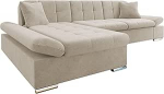Mirjan24 Ecksofa Montana mit Regulierbare Armlehnen, Eckcouch, L-Form Sofa, Wohnlandschaft, Couch, Farbauswahl (Nazar 225.02, Seite: Links)