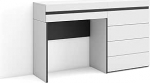 Skraut Home garderoobilaud 127 x 75 x 35 cm koos sahtlitega kirstuga kaasaegses stiilis valge