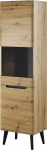 Furniture24 Nordi vitriinkapp LED-valgustusega seisev vitriinkapp (Artisan Oak)