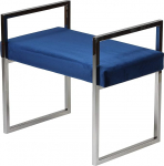 Cortesi Home Anna CH-OT905466 Ottoman Bench 24 Inches Blue