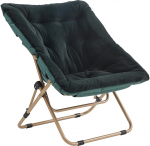 Tiita Comfy Saucer Chair, Soft Faux Fur Oversized Folding Accent Chair, Lounge Lazy Chair for Kids Teens Adults, Metal Frame Moon Chair for Bedroom, Living Room, Dorm Rooms