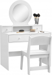 AIYAPLAY laste riietuslaud koos peegli ja v&auml;ljaheitega, laste riietuslaud make up komplekt koos hoiukastidega, kingitus 3-8-aastastele - valge