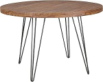 Wohnling Design: Bagli Round Dining Table Diameter 120 x 78 cm Sheesham Solid Wood Country House Dining Table Brown Kitchen Table for 4 People: Bagli Round Dining Table Diameter 120 x 78 cm Sheesham Solid Wood Country House Dining Table Brown Kitchen ...