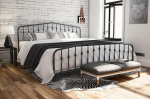 Novogratz Bushwick metallist voodi Hall sinine Super King Size