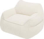 bananair - Laiast Corduroy'st valmistatud lugemistool - XXL Bean Bag diivan koos t&auml;idisega lastele ja t&auml;iskasvanutele - sobib ideaalselt hubasesse nurka elutoas v&otilde;i magamistoas (Off White)