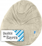 Bruni Classico Cord M in Beige - Large Indoor Bean Bag with Inner Cover and Filling Made in Germany