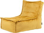 Icon Dolce Bean Bag Lounger t&auml;iskasvanutele, kollane, kohev sametkangas, hiiglaslik sametist Bean Bag t&auml;iteainega, Bean Bag tool, mugav tool elutuppa, lounge'i, magamistuppa, kontorisse