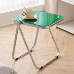 Kaasaskantav kokkupandav laud aiakohviku diivanile Jookide otsa TV &otilde;htus&ouml;&ouml;gi ruudukujuline voodilaua kerget ja vastupidavat rohelist v&auml;rvi sise- ja v&auml;litingimustes 44 x 36 x 41 cm Ideaalne telkimiseks ja P