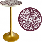 JONATHAN Y END1007B Nysha 25" kaasaegne boheemlaslik metallist / rosinaga kaetud k&uuml;ljelaud lilla/valge joogilaud elutuppa magamistuppa kontorisse vannituppa