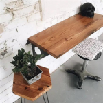 FOF FRIEND OF FAMILY Industrial Rustic Wall Table S&ouml;&ouml;gilaud Desk Desk Standing Table Pine Wood 24 x 14 Inch
