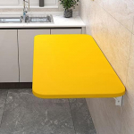 Klappbarer Wandklapptisch f&uuml;r die K&uuml;che, Klapptisch, Wandschreibtisch, herunterklappbarer Klapptisch, faltbares Wandregal, Computertische, Arbeitspl&auml;tze (Farbe: Orange, suurus: L70 x B50 cm/L