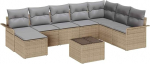 Gartensofa-Set mit Kissen 9 tk Beige Poly-Rattan Gartenm&ouml;bel Model3345490