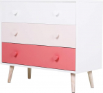 HOMCOM laste puidust kapp, roosa, 90 x 42 x 80 cm