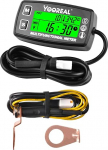 Yooreal Digital Hour Meter and Tachometer Engine Temperature Display Backlit Display Waterproof for Scooter Mini Bike Motorcycle Lawn Tractor