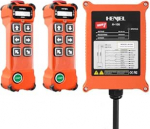 H106 12-65V traadita kraana kaugjuhtimispult raadio 12V 24V 36V 48V t&ouml;&ouml;stuslik kaugjuhtimispult elektrilise t&otilde;stukikraana sildkraana 6 kanaliga nupud kanalid - 2T 1R