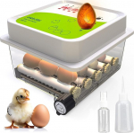 OBI-12 T&auml;isautomaatne inkubaator 12 muna - Ideaalne igas vanuses | Inkubaator Kanade Turner ja niiskuskontroll - Integreeritud munakoor + 5-aastane kaitse