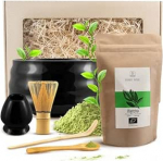 Mary Rose Matcha tee tarvikute komplekt - Matcha Organic 100 g, Chawan, Chasen, Chashaku