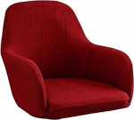 ZZDXW Chair Covers Set of 6 Kitchen Chairs with Armrests Stretch Office High-Backed Chair Cover Corn Grain Velvet Armchair Protective Cover Chairs Seat Cushion for Dining Room Wedding Party Hotel