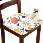 ZHILING Stretch Jacquard Chair Seat Covers Set of 4 Dining Chair Seat Covers Removable Washable Dining Chair Seat Cushion Slipcovers