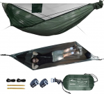 Travel Bird NomadNest 11 ft Camping Hammock with Mosquito Net and Ridge Rope, Removable Fully Open Net, Lightweight Portable Hammocks for Camping, Hiking, Backpacking