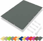 IOAOI Waterproof Sun Shade Sail 2X3M, 95% UV Block Rectangle Sun Shade Sail Garden Canopy with Free Rope, Square Sun Shade Sail for Outdoor Patio Balcony Pergola Dark Grey