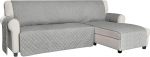 ISSUNTEX Sectional Couch Covers for Dogs, Reversible L-Shaped Sofa Cover, Water Resistant Chaise Lounge Cover, Furniture Protector for Kids and Pets (Large, Light Grey/Light Grey)