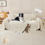 Royhom diivanikate veekindel, diivanikaitse kass, &scaron;enill diivanikate veekindel, diivanikaitse tekk nurgas diivan, diivanikate L kuju, diivani viskekate pehme ja mugav uuendatud, beežne