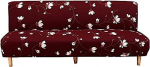 uyeoco Armless 3/2-Seater Stretch Futon kaitsev kate kokkupandavale diivanile ilma k&auml;etoeta (V&auml;rv: C, Suurus: C, v&auml;rvus: C, suurus: C, v&auml;rvus: C: M (160-190 cm)