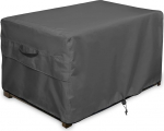 ULTCOVER Patio Deck Box Storage Bench Cover - Veekindel Outdoor Ristk&uuml;likukujuline Fire Pit Table Covers 64 x 30 tolli, must