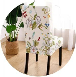 Stretch toolikatted / toolikate komplekt 4 / 6 / 2 koos lillemustriga toolikatted s&ouml;&ouml;gitoa toolidele Universaalne kaitsja toolikate hotelli, banketi, k&ouml;&ouml;gi, restorani, kodu, pulmade jaoks (#12, 6 t&uuml;kki)