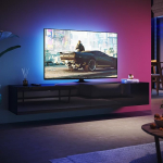 TV laud riputatav 180 cm Moodne seinakapp TV Lowboard Must Lowboard riputatav High Gloss TV laud seinakapp riputatav kapp Moodne elutoa m&ouml;&ouml;bel 180 x 40 x 30 cm