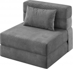 Garvee 2-in-1 kokkupandav diivanvoodi, magamistool voodifunktsiooniga, pehmendusega k&uuml;lalistetool, kokkupandav madrats, p&otilde;randatool elutuppa, magamistuppa, 83 x 31 x 31 cm, Hall