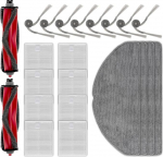 (22-osaline pakk) Q7 M5, Q7 M5+ varuosad, mis &uuml;hilduvad Roborock Q7 M5/ Q7 M5+/ Q7 L5/ Q7 L5+ robottolmuimejaga, 2 harjarulli, 8 k&uuml;lgharja, 8 HEPA-filtrit, 4 mopipatja, tarvikute komplekt.