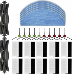 (27 tk) G8000 MAX varuosad, mis &uuml;hilduvad Tikom G8000 MAX robottolmuimejaga, 2 harjarulli, 10 k&uuml;lgharja, 10 HEPA-filtrit, 5 mopipatja, tarvikute komplekt (tarvikute komplekt (27 tk)).