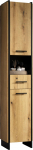 trendteam smart living - Safiya - K&otilde;rge kapp - Tamm / Must - K&otilde;rge kapp 2 uksega 2 riiulit 1 t&auml;isulatuv sahtli ja 1 avatud sektsiooniga - (B x K x S) 37 x 190 x 31 cm