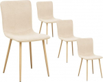 FurnitureR S&ouml;&ouml;gitoolide komplekt 4 beežist kangast Skandinaavia k&ouml;&ouml;gitoolid s&ouml;&ouml;gituppa, beež